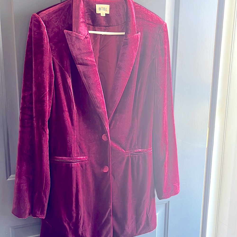 Purple velvet BiBi blazer